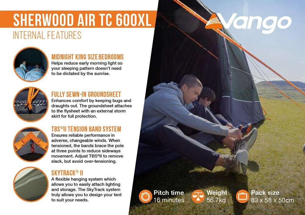 Sherwood 600XL Air Tent Package
