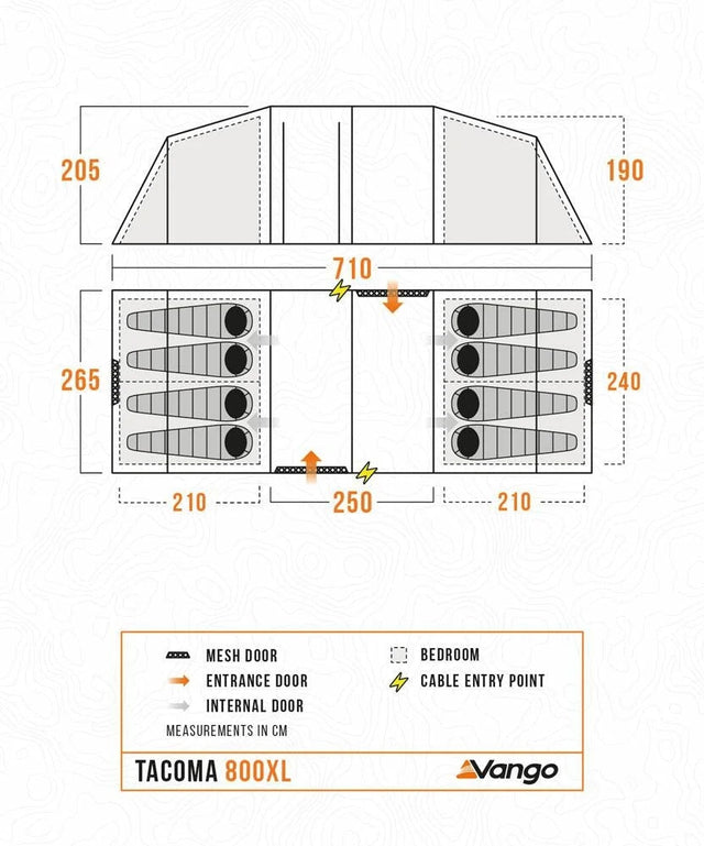 Tacoma 800XL Poled Tent Package