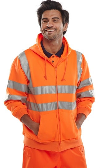 Unisex Hi-Vis Fully Zipped Hoodie