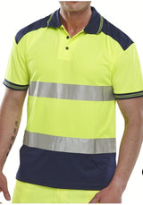 Unisex Hi-Vis Two-Tone Polo Shirt