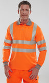 Unisex Long Sleeve Hi-Vis Polo Shirt