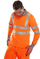 Unisex Long Sleeve Hi-Vis Polo Shirt