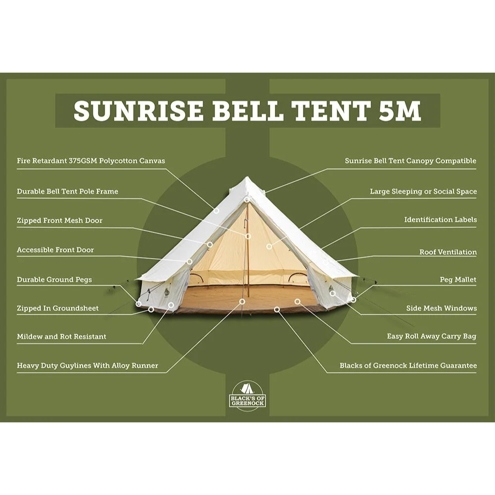 Blacks of Greenock Sunrise Bell Tent 5M