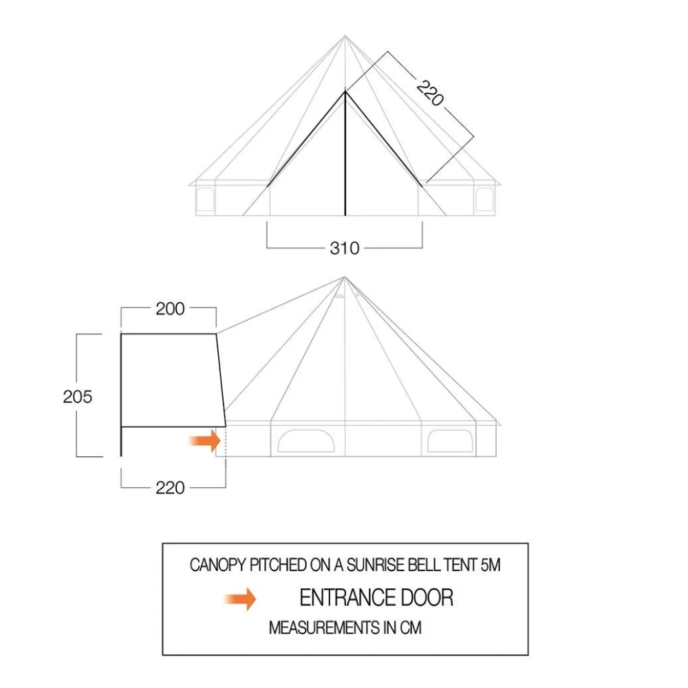 Blacks of Greenock Sunrise Bell Tent Canopy
