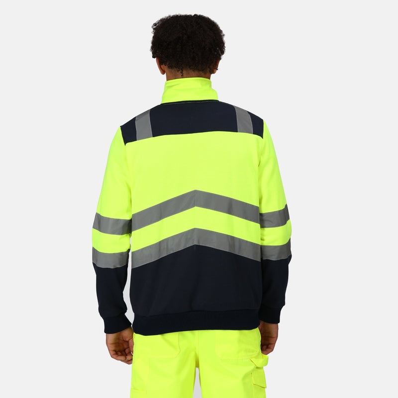 Unisex Hi-Vis Pro 1/4 Zip Sweat Top