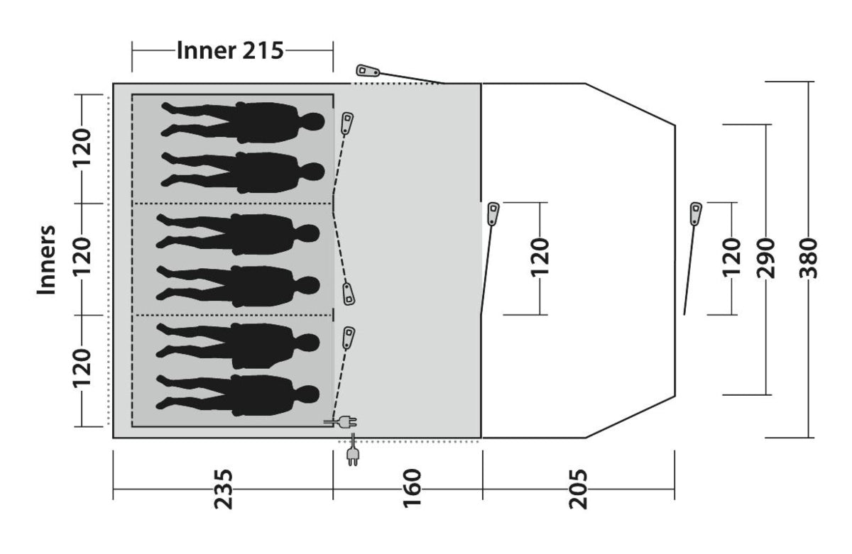 Rockwell 6 Poled Tent