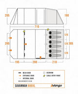 Savannah 600XL Poled Tent