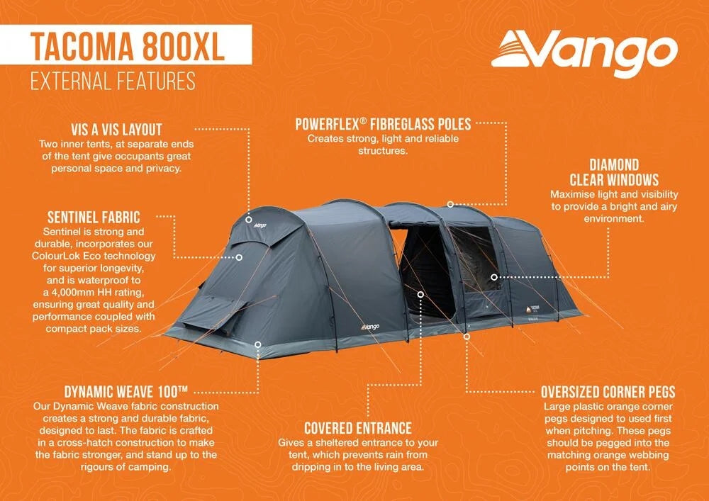 Tacoma 800XL Poled Tent