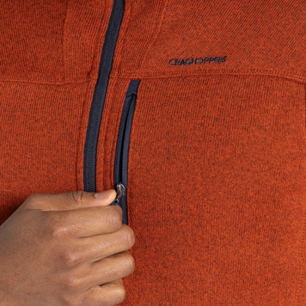 Men's Torney Half Zip Fleece - Carnelian Orange Marl