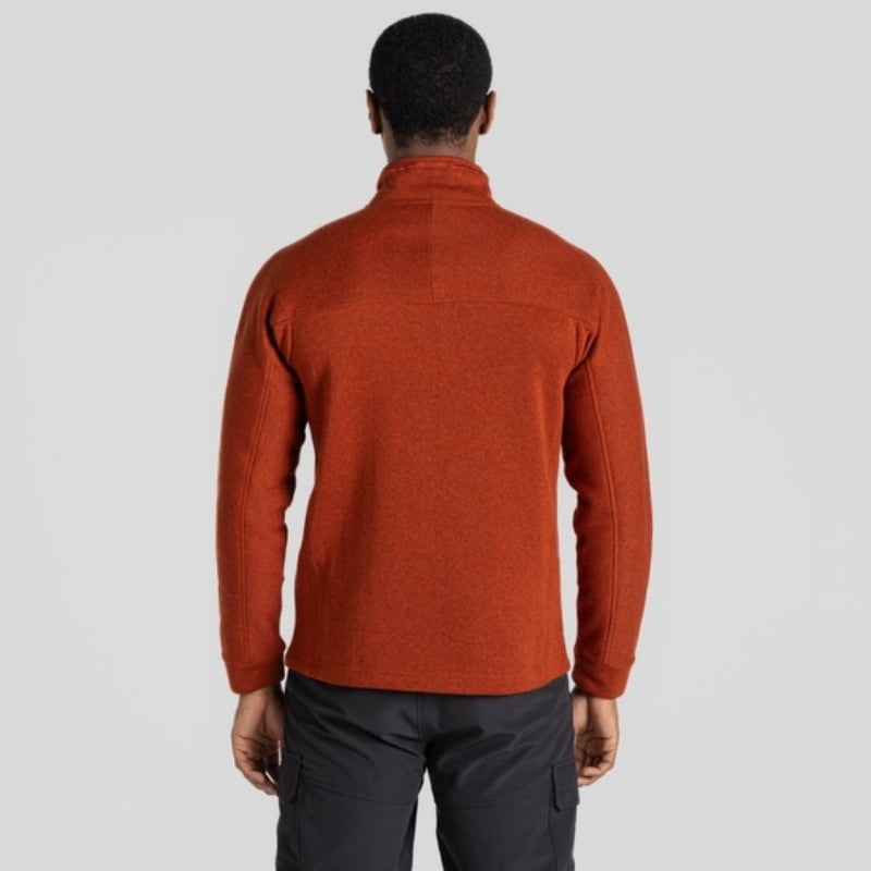 Men's Torney Half Zip Fleece - Carnelian Orange Marl