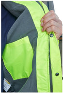 Unisex Hi-Vis Fleece Lined Bomber Jacket