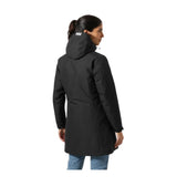 Women's Belfast Long Winter Jacket - Black back model