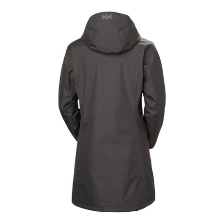 Women's Belfast Long Winter Jacket - Thunder Grey back