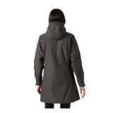 Women's Belfast Long Winter Jacket - Thunder Grey back model