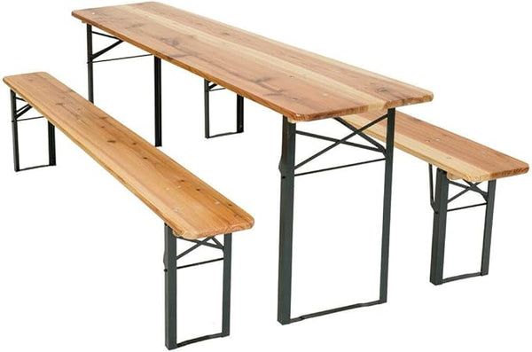 Wooden Table & Bench Set