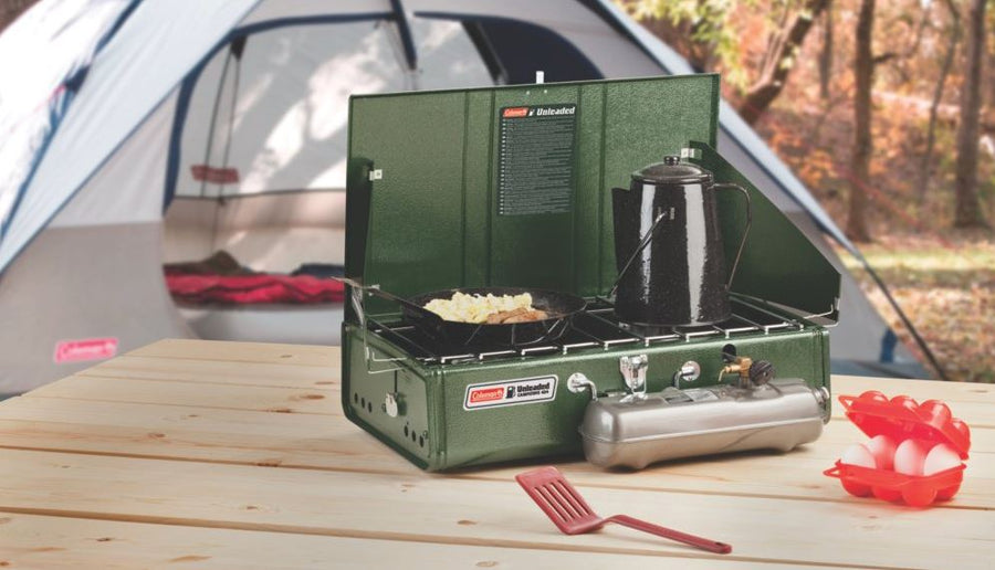 Liquid Fuel Coleman Double Burner Camp Stove Coleman Dual Fuel