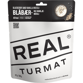 Real Turmat Blueberry and Vanilla Muesli pouch