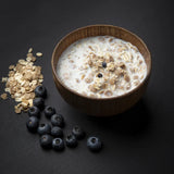 Real Turmat Blueberry and Vanilla Muesli prepared in a bowl