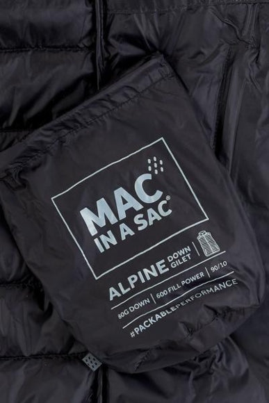 Men's Mac in a Sac Alpine Down Gilet - Black