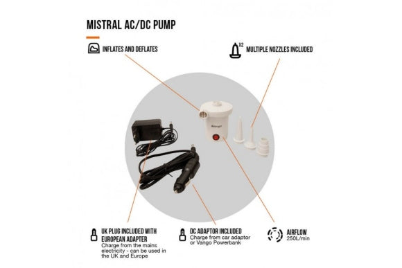 Vango Mistral AC/DC Pump | Fast Delivery | OAS.ie