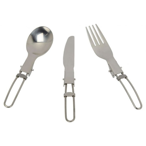 3 Piece Stainless Steel Folding Cutlery Set