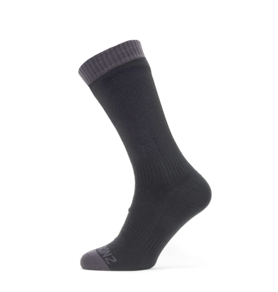 Waterproof Warm Weather Mid Length Sock - Black