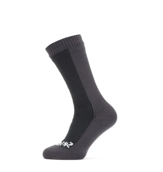 Waterproof Cold Weather Mid Length Sock Black / Grey